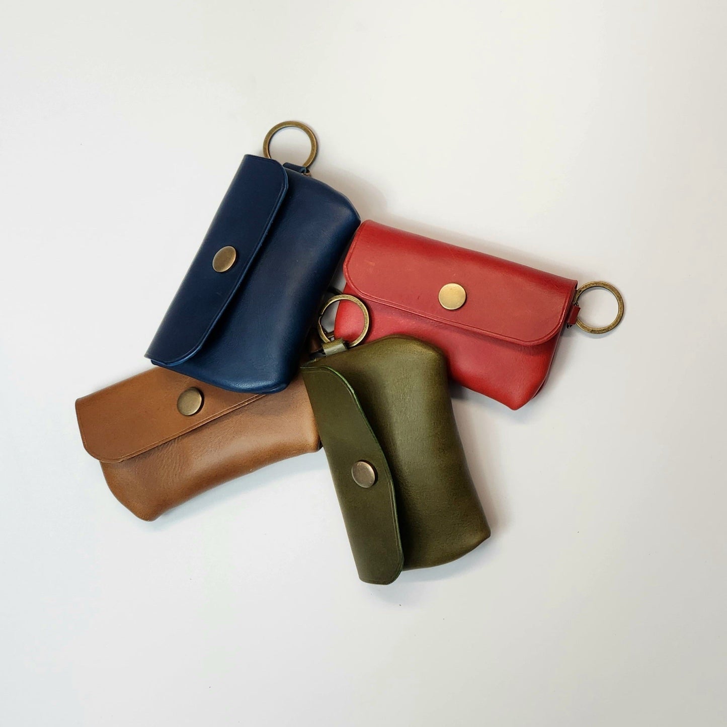 Womens Leather Keychain Wallet