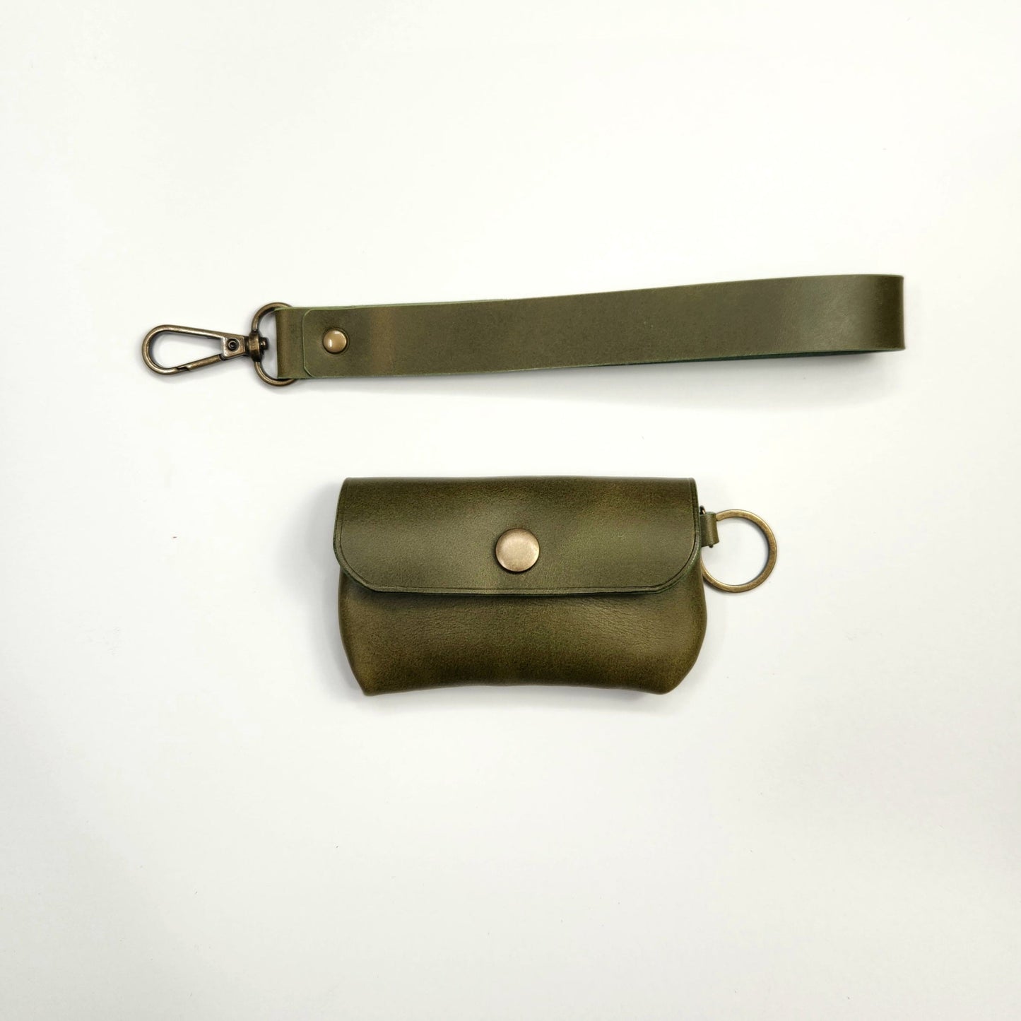 Womens Leather Keychain Wallet