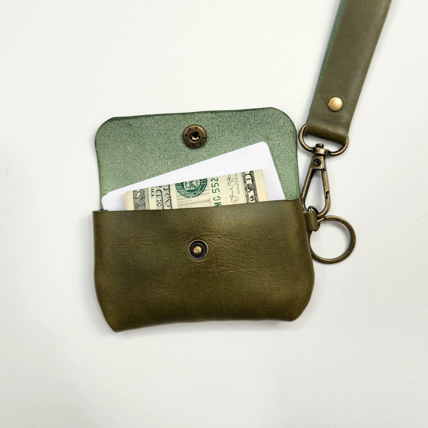 Womens Leather Keychain Wallet