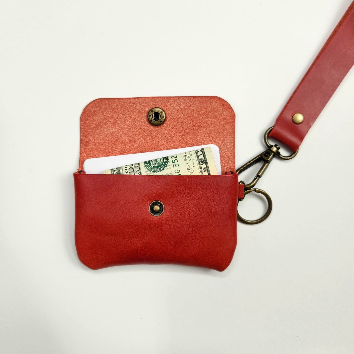 Womens Leather Keychain Wallet