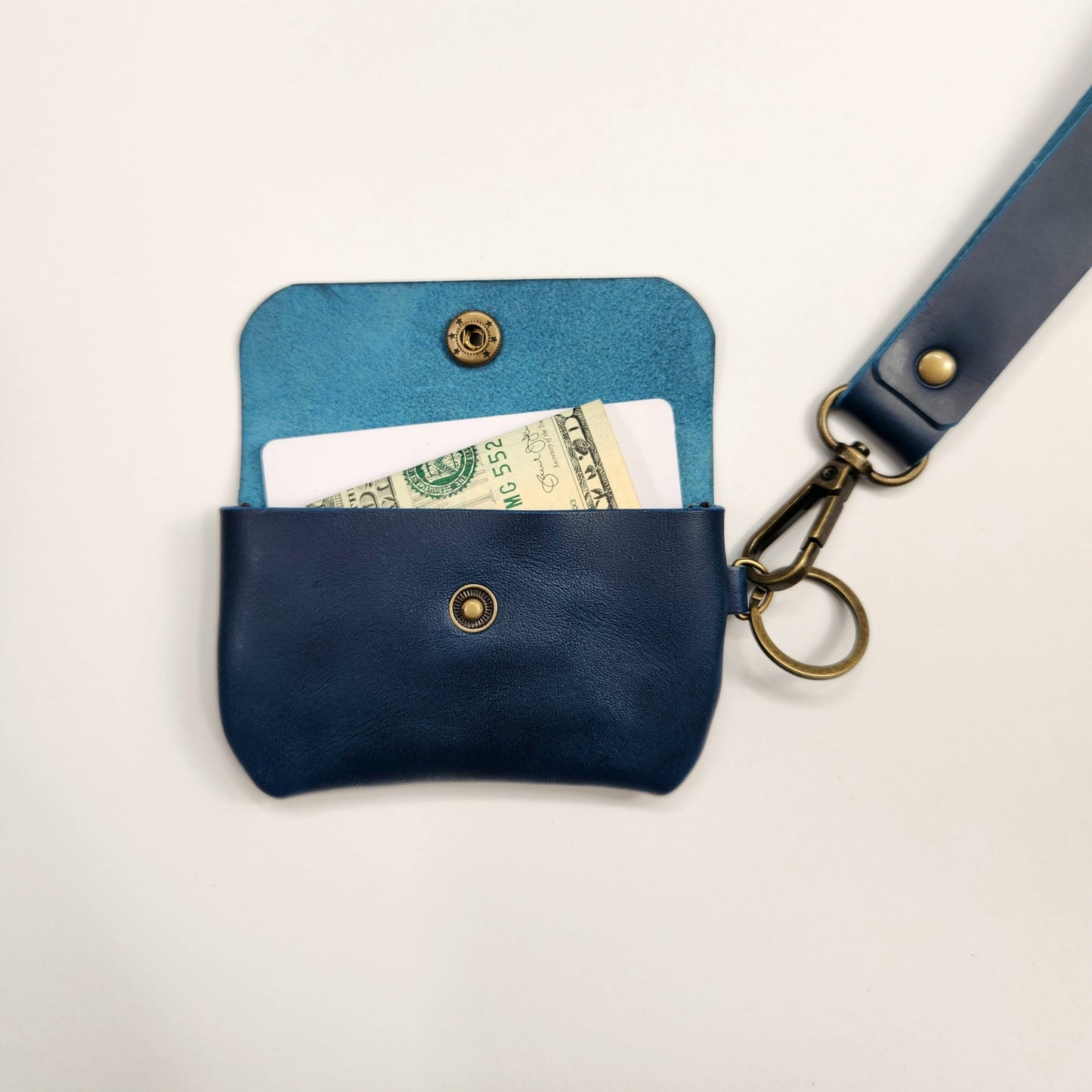 Womens Leather Keychain Wallet