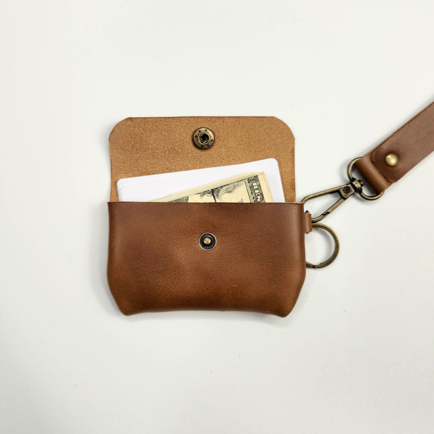 Womens Leather Keychain Wallet