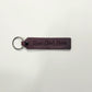 "Home Sweet Home" Script Leather Keychain