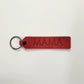 "MAMA" Script Leather Keychain