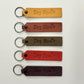 "Dog Mom" Script Leather Keychain