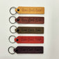 "Home Sweet Home" Script Leather Keychain