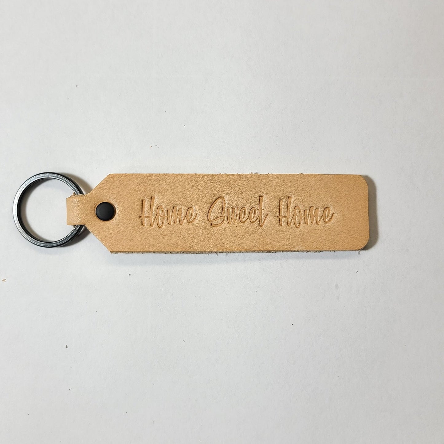 "Home Sweet Home" Script Keychain