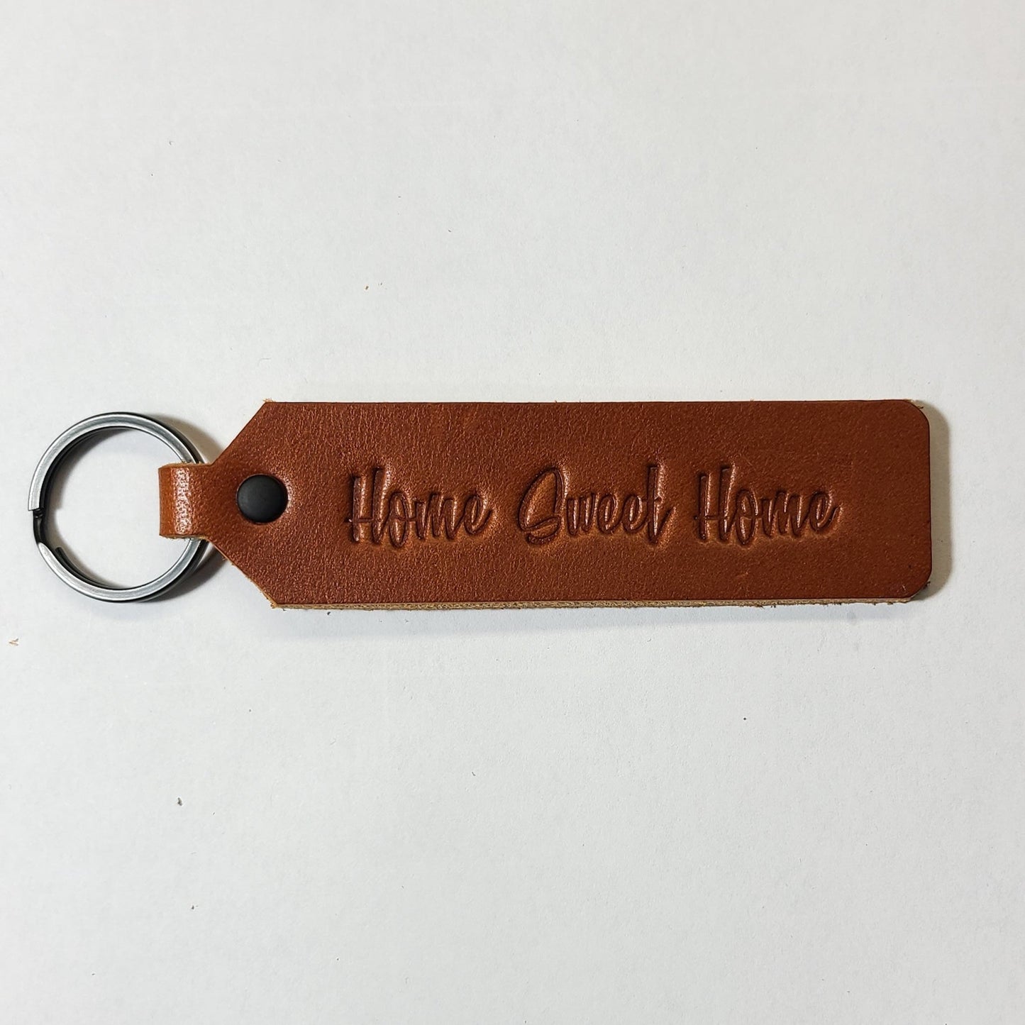 "Home Sweet Home" Script Keychain