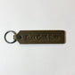 "Home Sweet Home" Script Leather Keychain